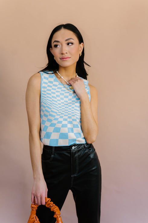 Fair Game Checkered Top